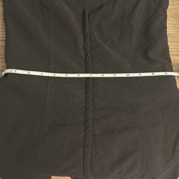 ZARA Black Clasp Front Fitted Peplum Dress - Picture 2 of 4